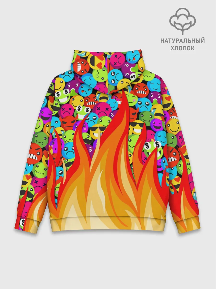 Худи мужской база хлопок / SLAVA MARLOW - Смайлики