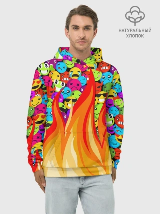 Худи мужской база хлопок / SLAVA MARLOW - Смайлики