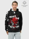 Худи мужской база хлопок / WAKE THE F#CK UP!