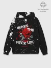 Худи мужской база хлопок / WAKE THE F#CK UP!