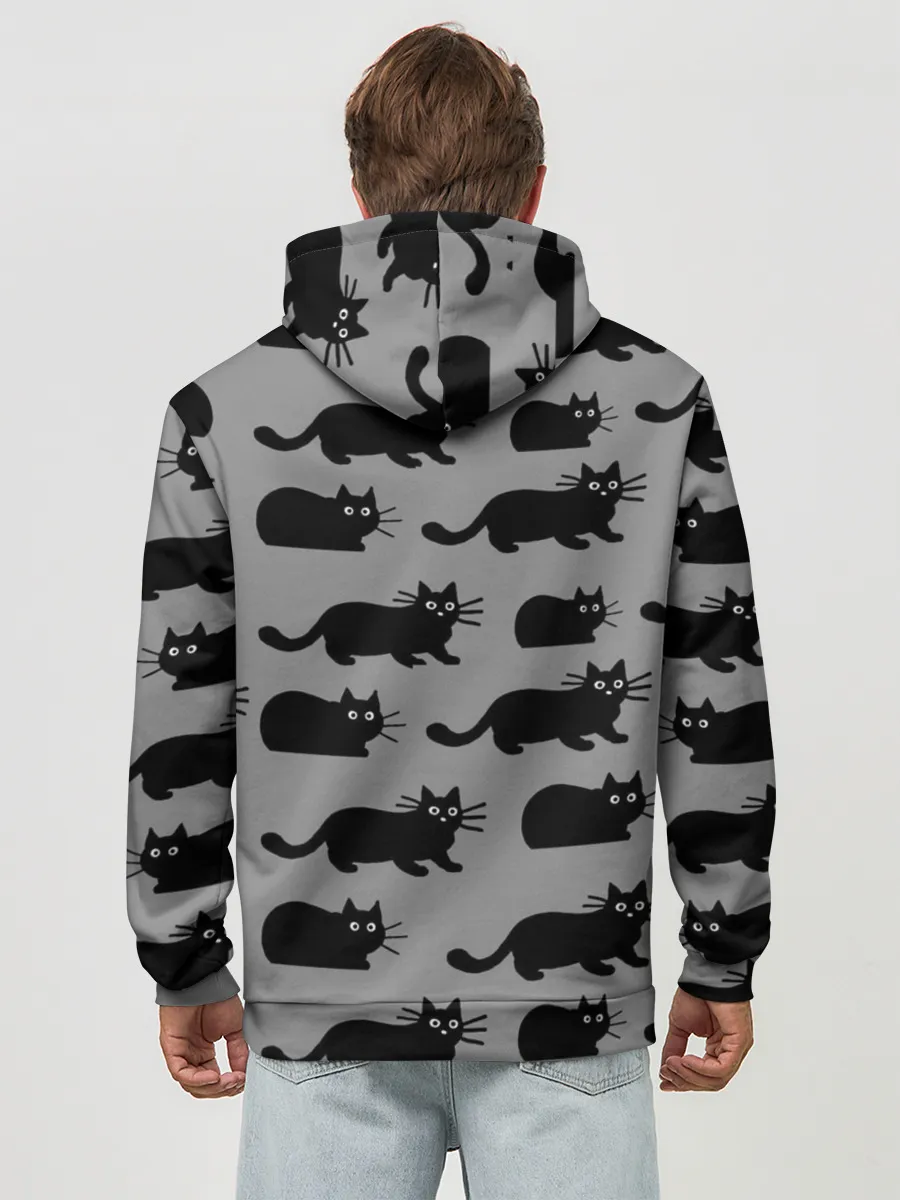Худи мужской база хлопок / Котики