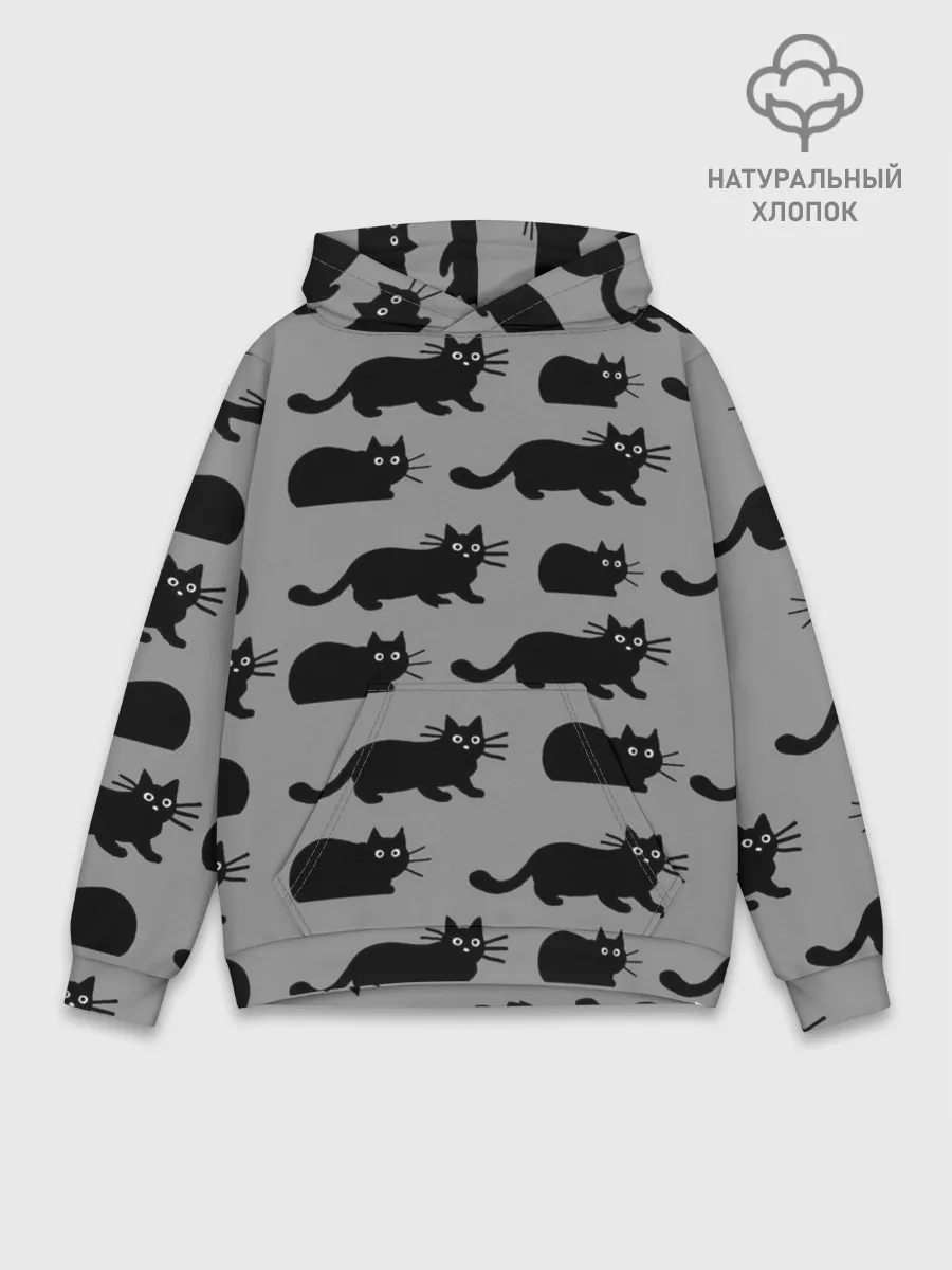 Худи мужской база хлопок / Котики