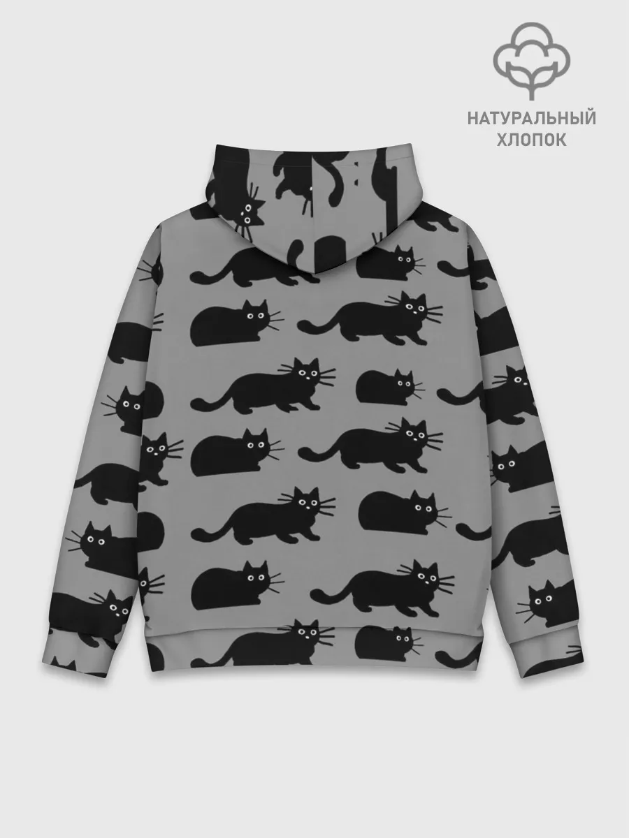Худи мужской база хлопок / Котики