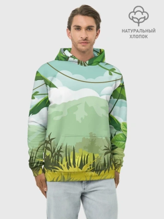 Худи мужской база хлопок / Тропики