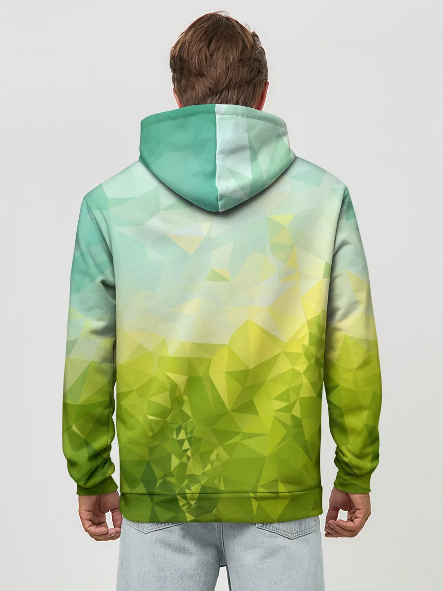 Худи мужской база хлопок / Природная Абстракция