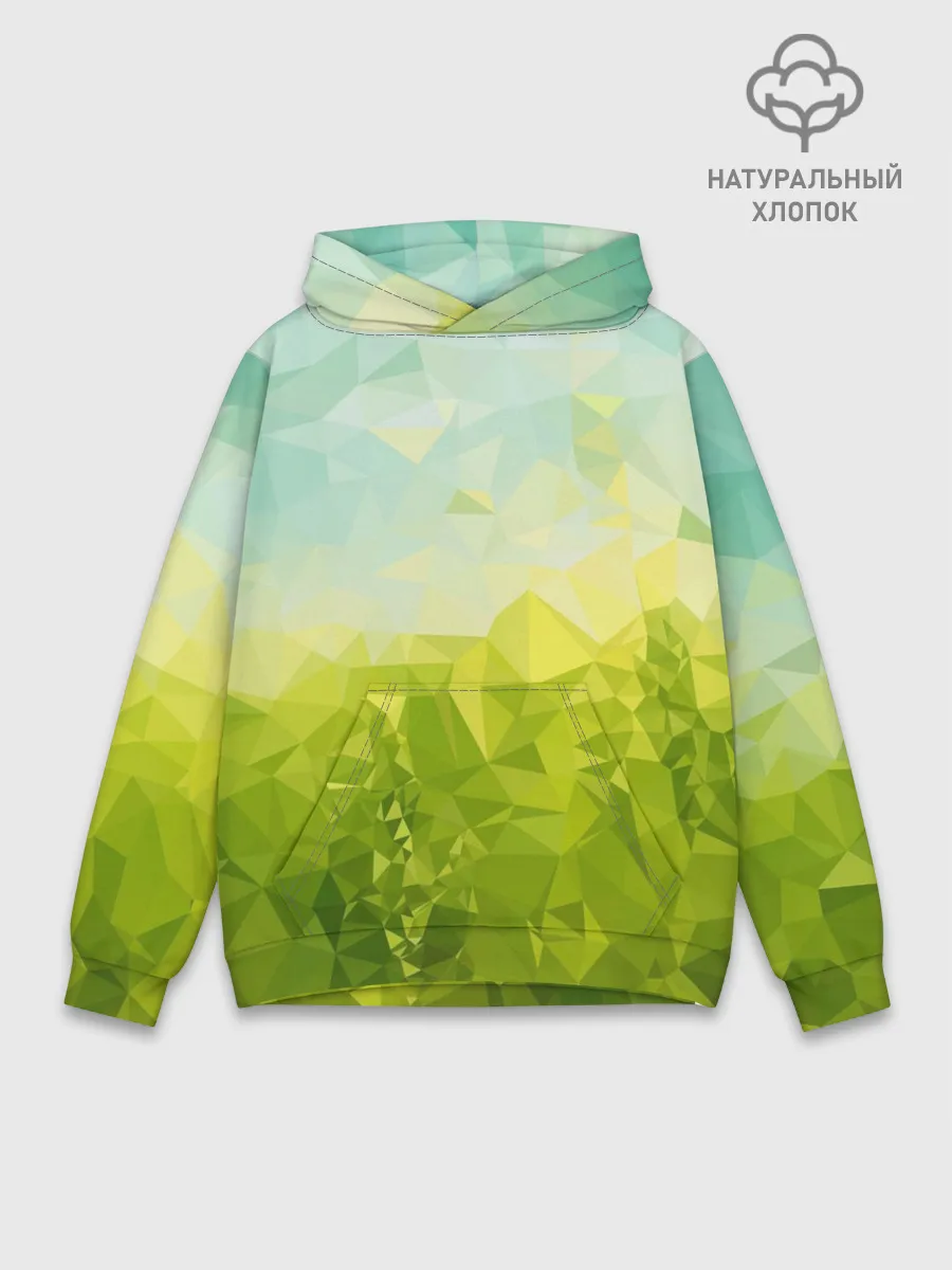Худи мужской база хлопок / Природная Абстракция