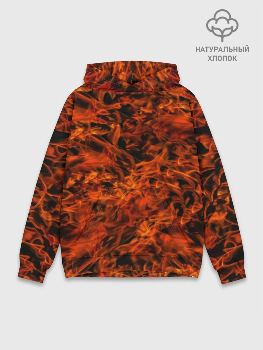 Худи мужской база хлопок / Пламя