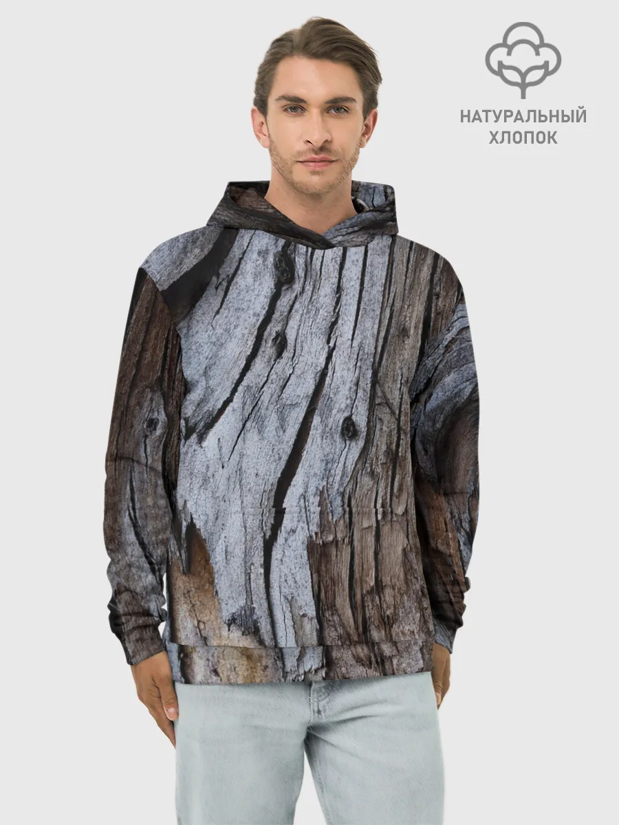 Худи мужской база хлопок / Древесная кора