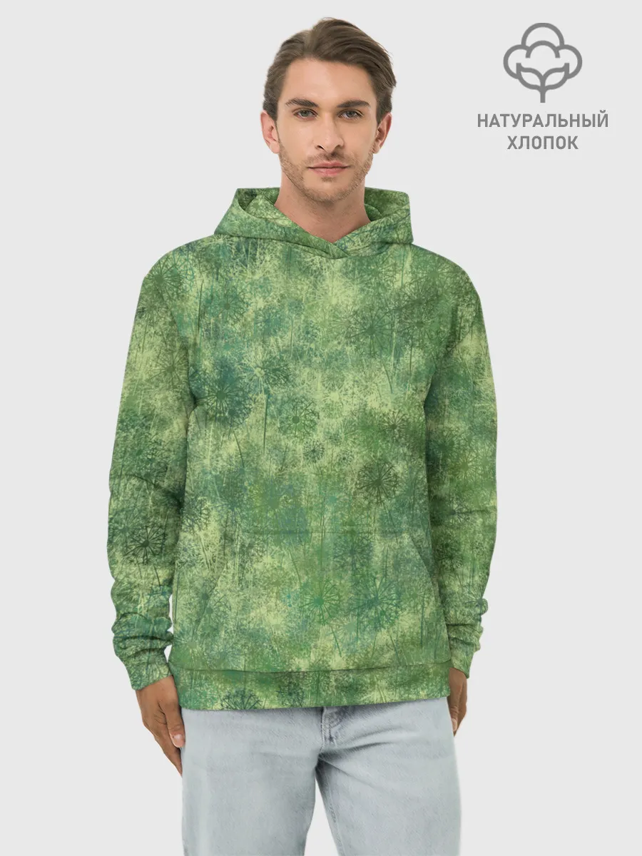 Худи мужской база хлопок / Одуванчики