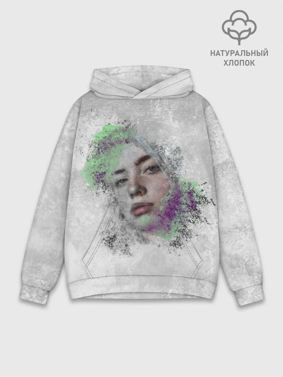 Худи мужской база хлопок / Билли Айлиш красочная