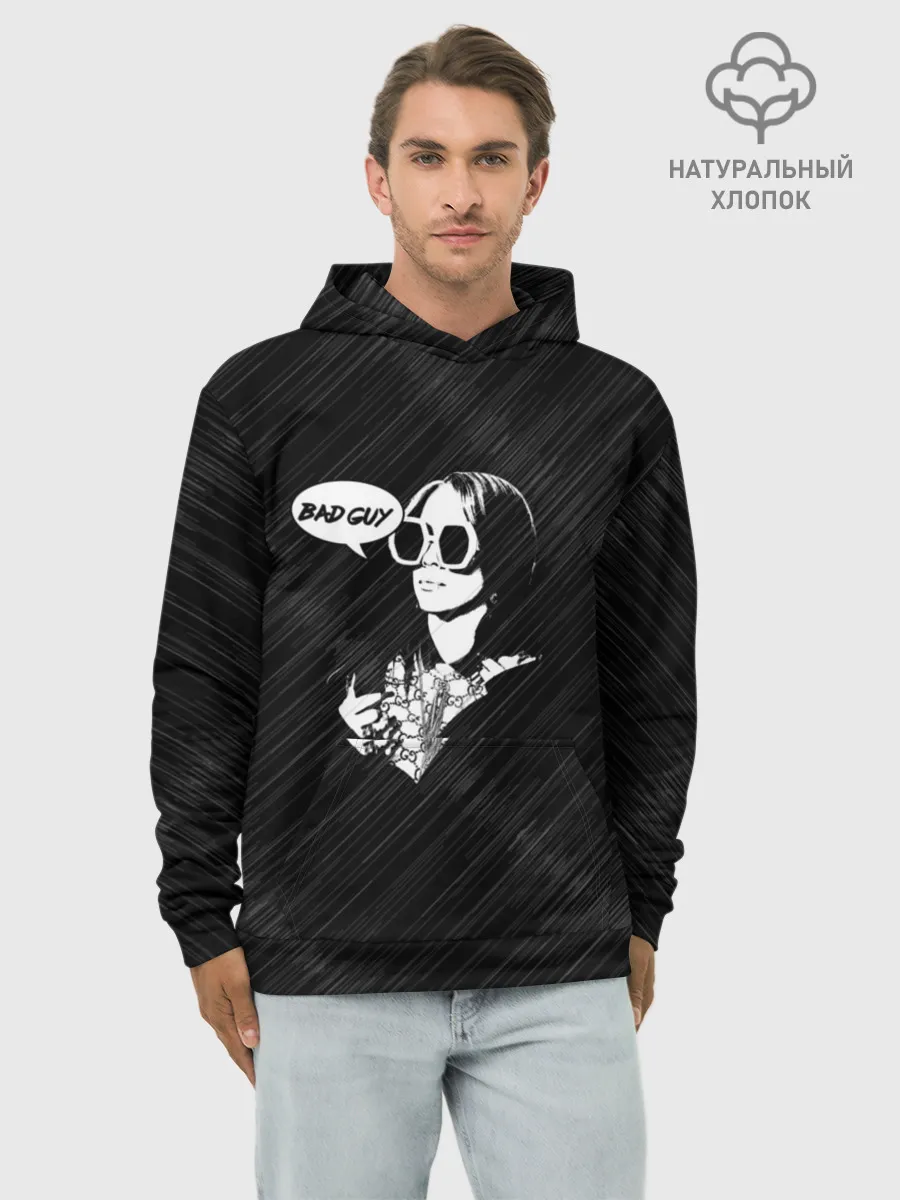 Худи мужской база хлопок / Билли Айлиш Bad guy