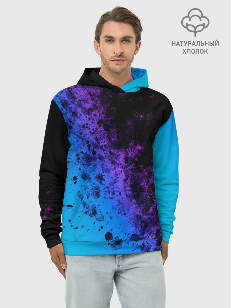 Худи мужской база хлопок / Неоновые Краски