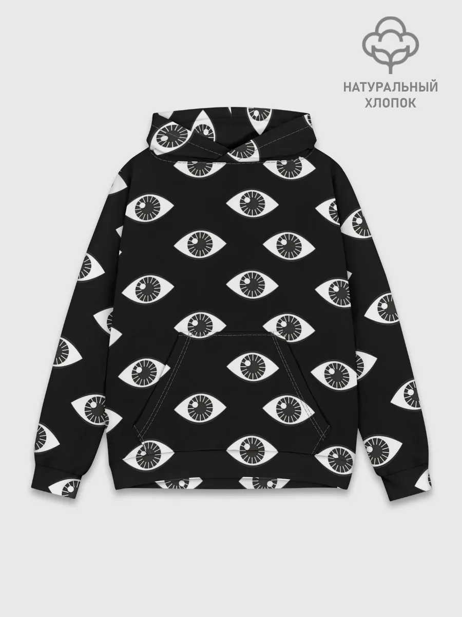 Худи мужской база хлопок / Глаза