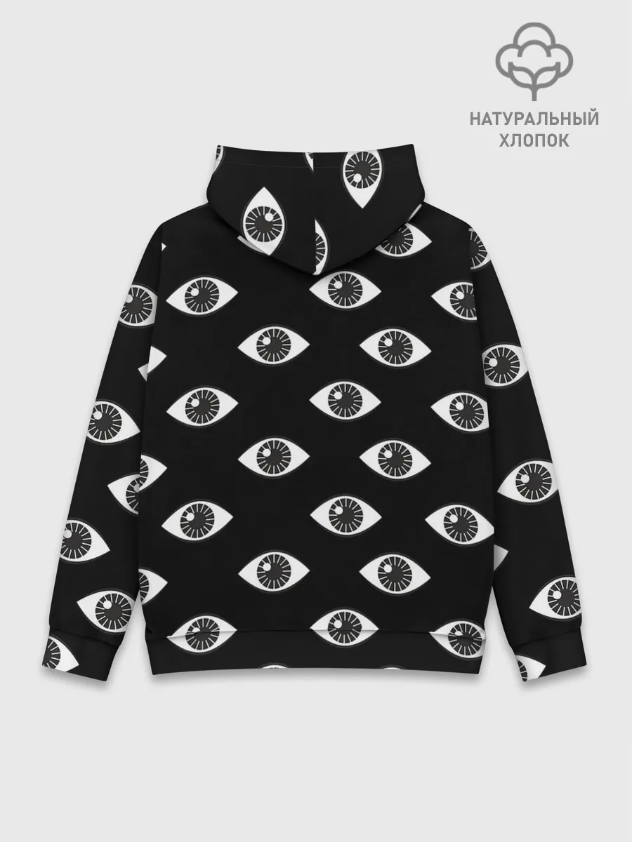 Худи мужской база хлопок / Глаза