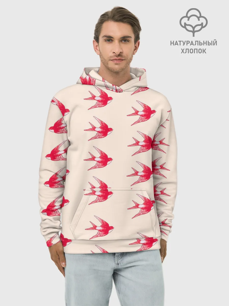 Худи мужской база хлопок / Синицы