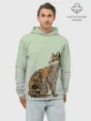 Худи мужской база хлопок / дикий кот оцелот