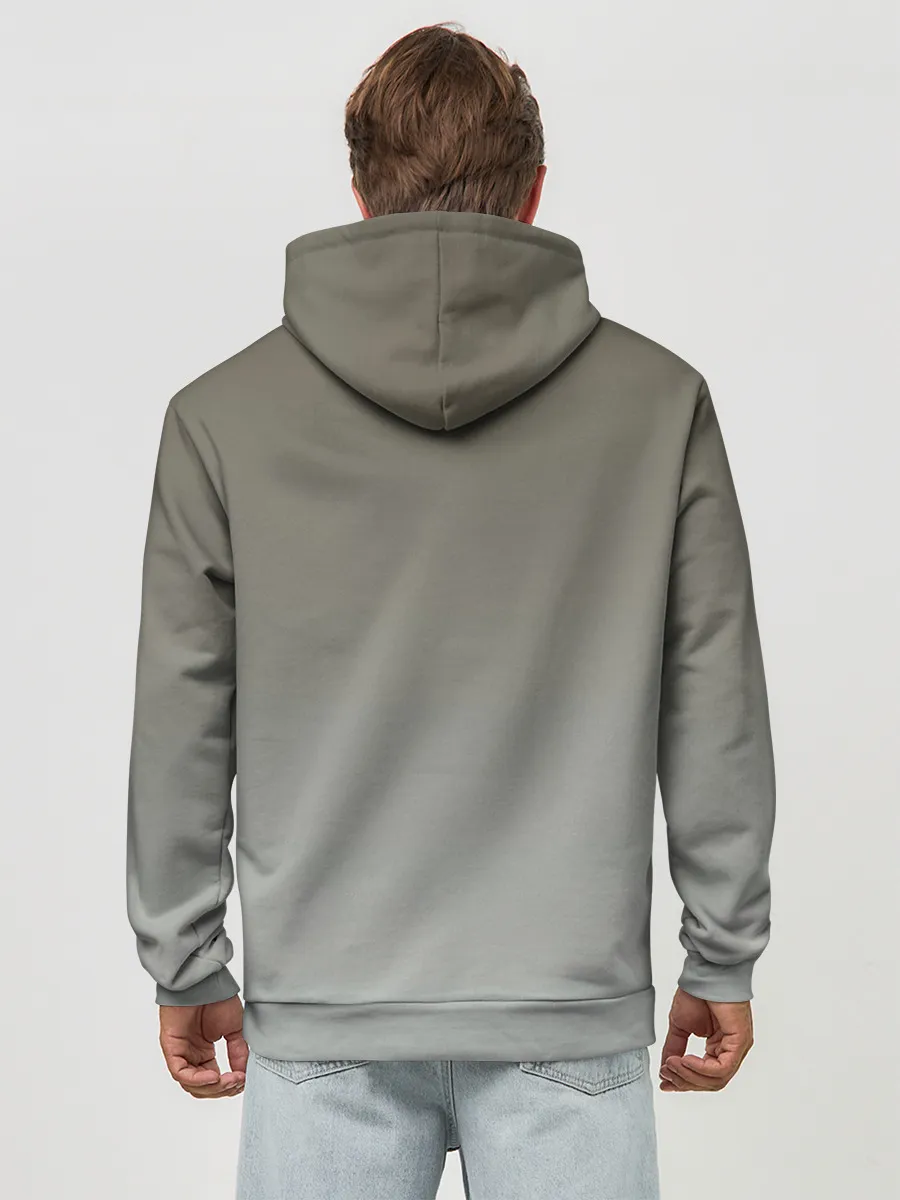 Худи мужской база хлопок / полосатый уличный кот