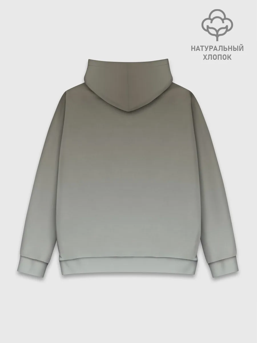 Худи мужской база хлопок / полосатый уличный кот