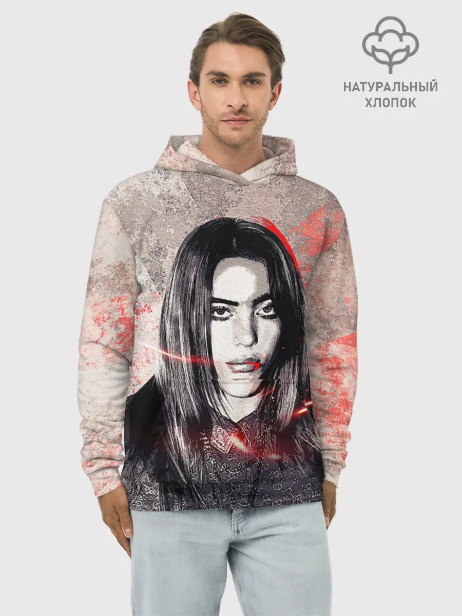 Худи мужской база хлопок / Билли Айлиш стиль гранж