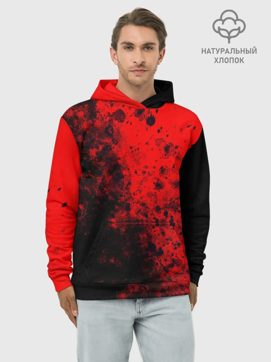 Худи мужской база хлопок / Пятна Крови