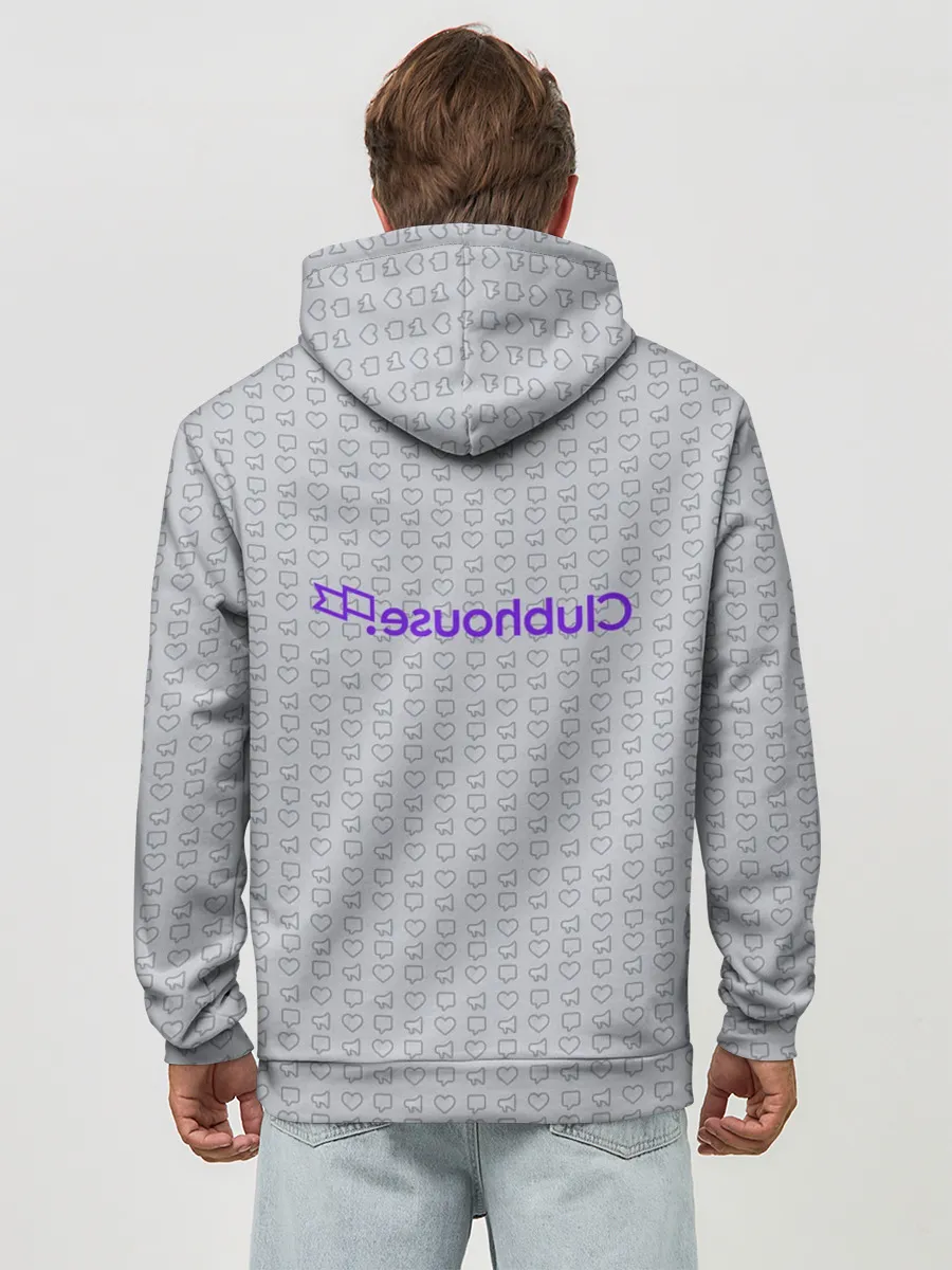 Худи мужской база хлопок / Clubhouse | Gray