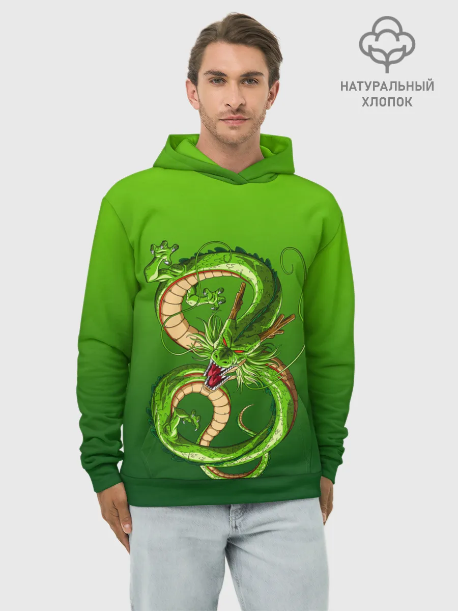 Худи мужской база хлопок / земляной анимешный дракон