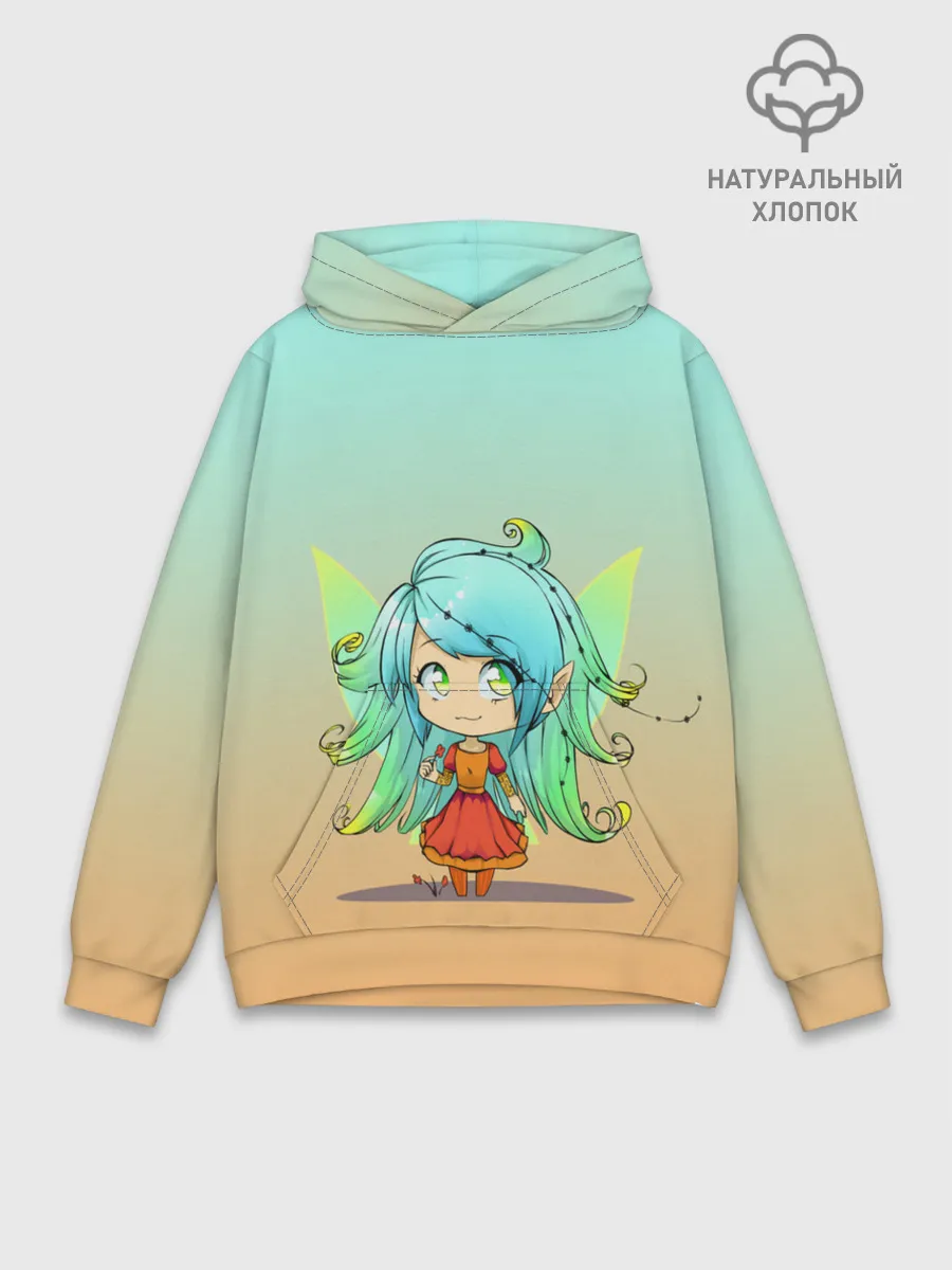 Худи мужской база хлопок / малышка фея с крылышками