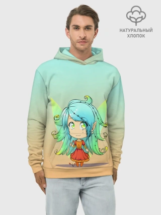 Худи мужской база хлопок / малышка фея с крылышками