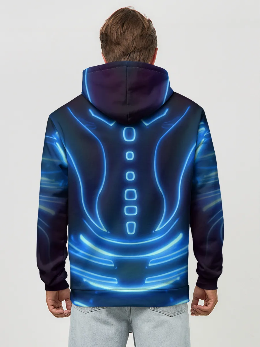 Худи мужской база хлопок / Неоновая броня | Neon Armor