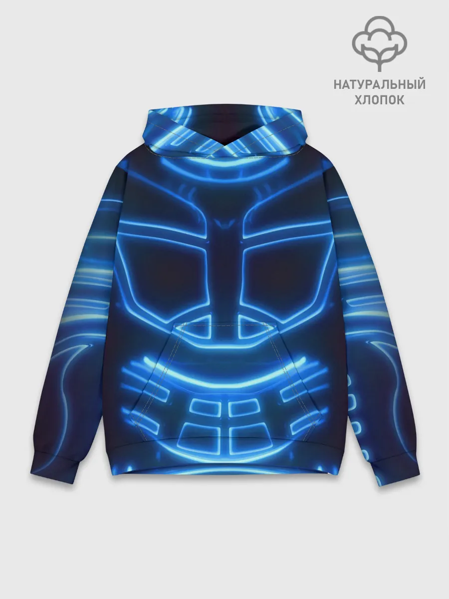 Худи мужской база хлопок / Неоновая броня | Neon Armor