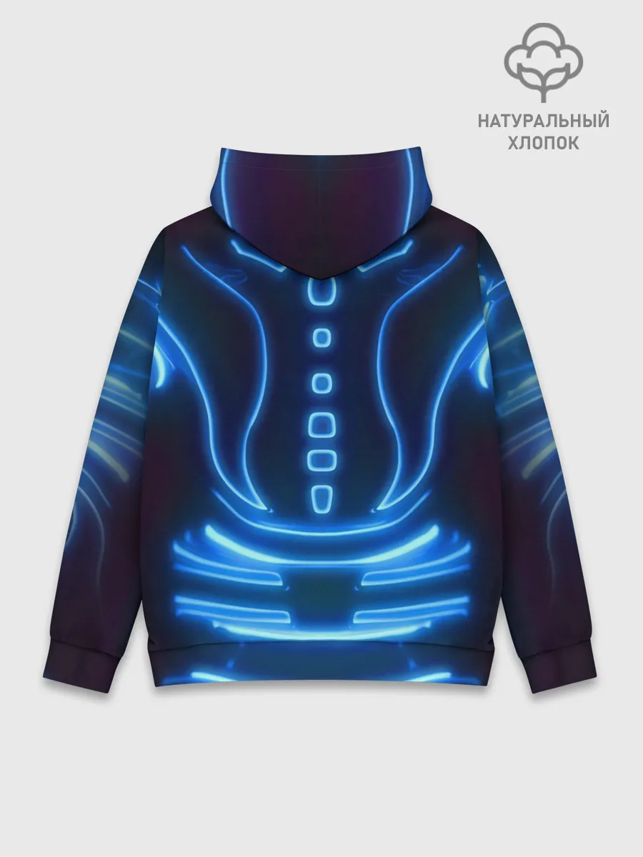 Худи мужской база хлопок / Неоновая броня | Neon Armor
