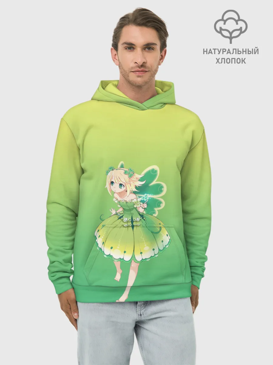 Худи мужской база хлопок / Фея клевера