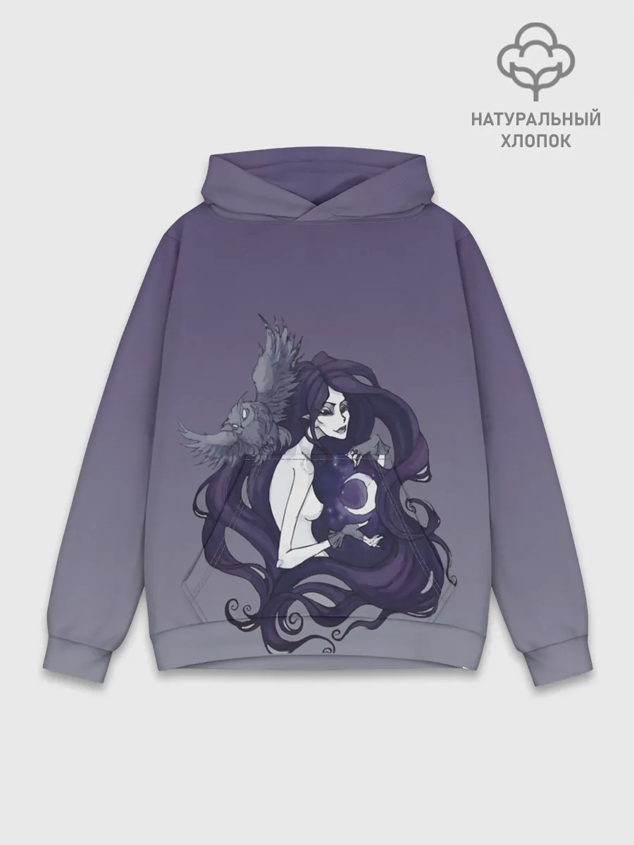 Худи мужской база хлопок / ведьма сова луна