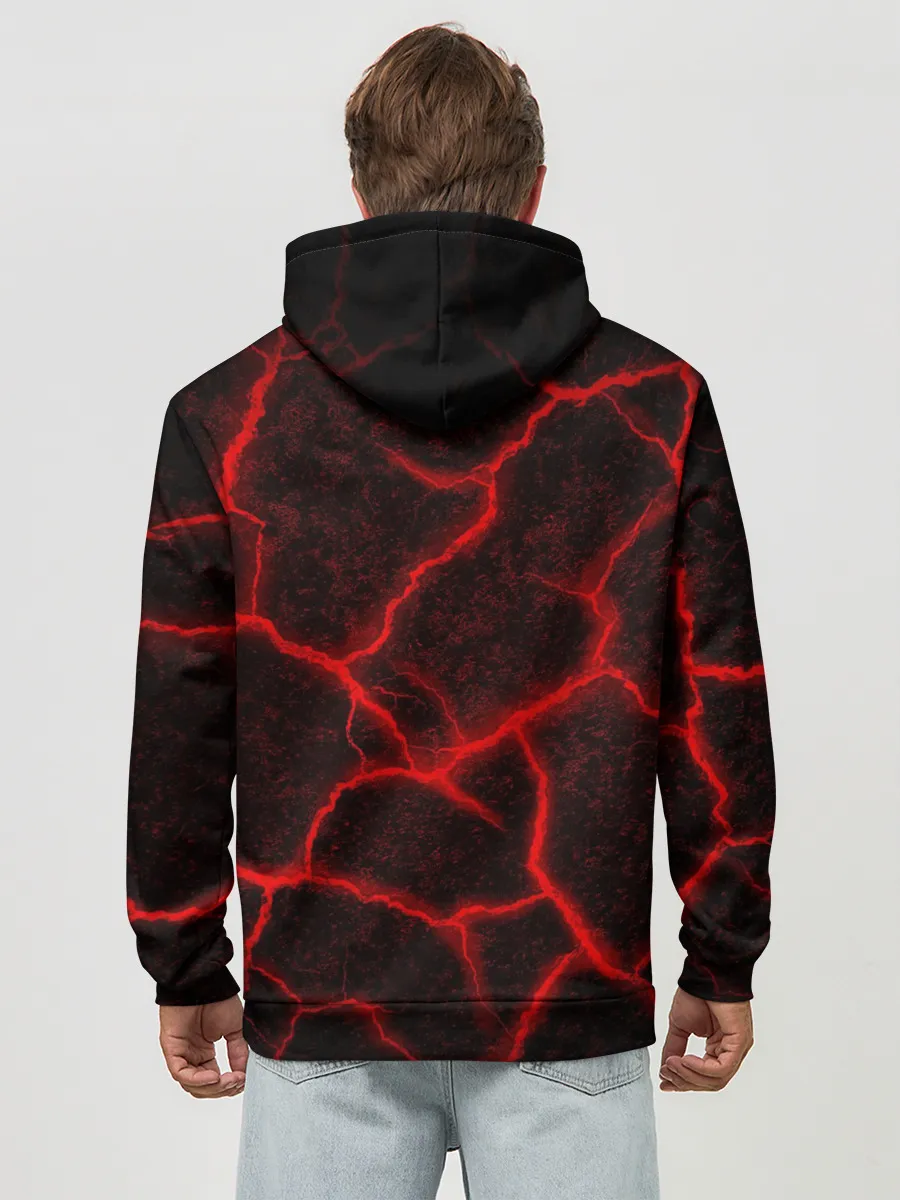 Худи мужской база хлопок / ЛАВА | ЛАВОВЫЕ ТРЕЩИНЫ | LAVA