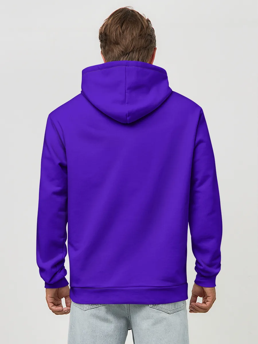 Худи мужской база хлопок / CYBERSTYLE PURPLE EVIL