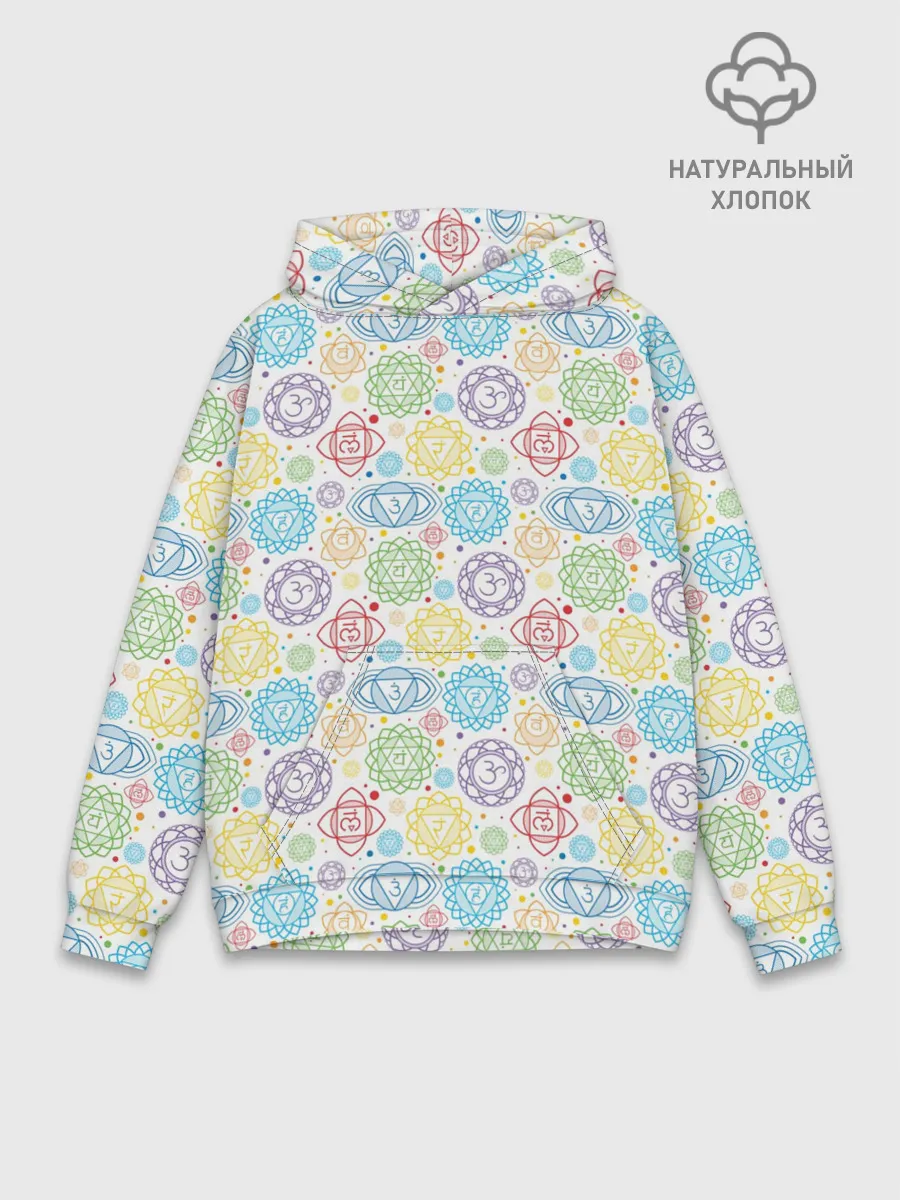 Худи мужской база хлопок / Чакры