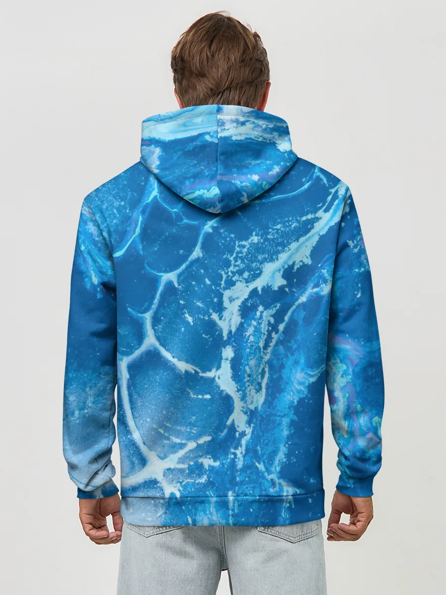 Худи мужской база хлопок / Ледяной