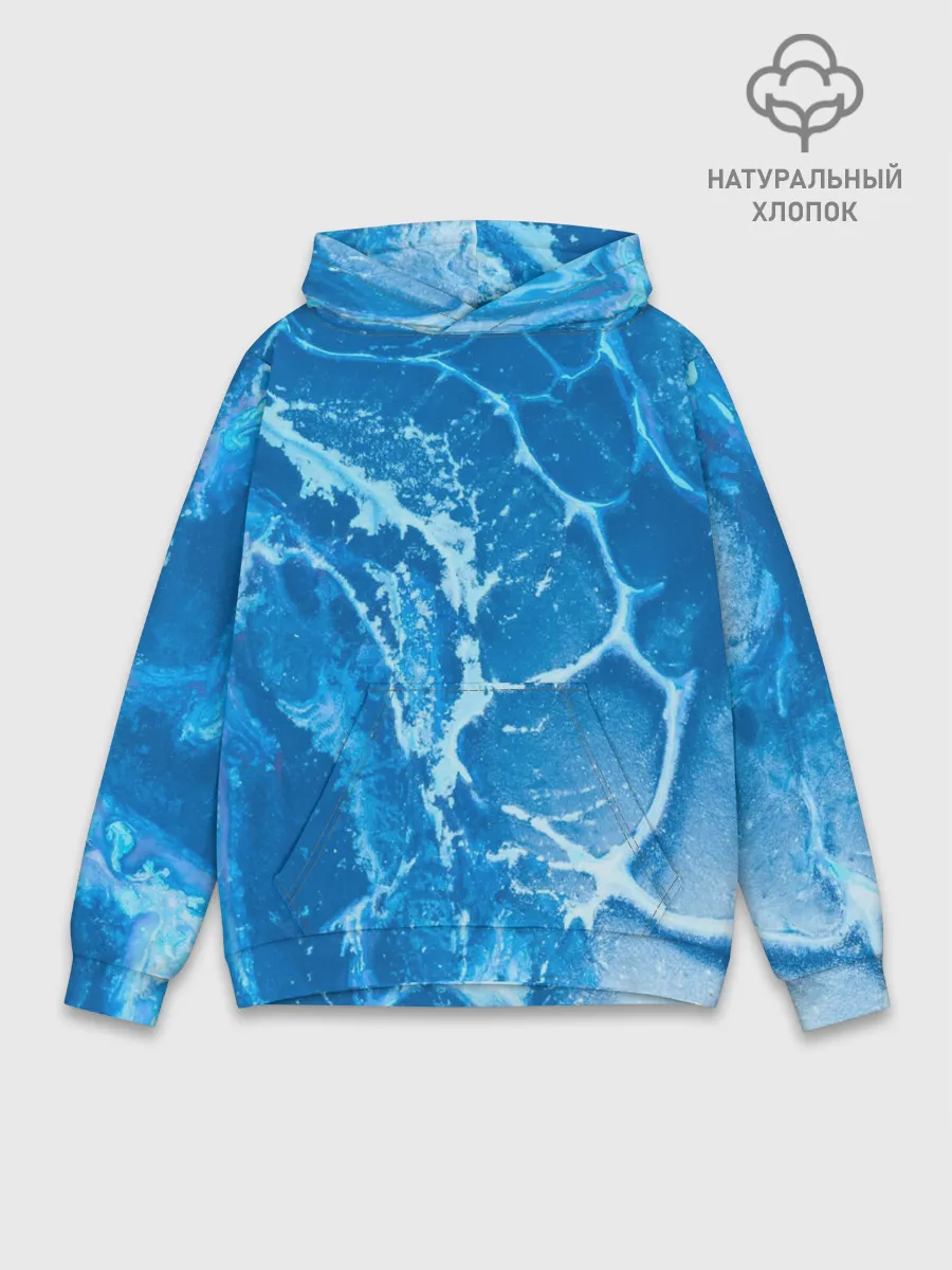 Худи мужской база хлопок / Ледяной