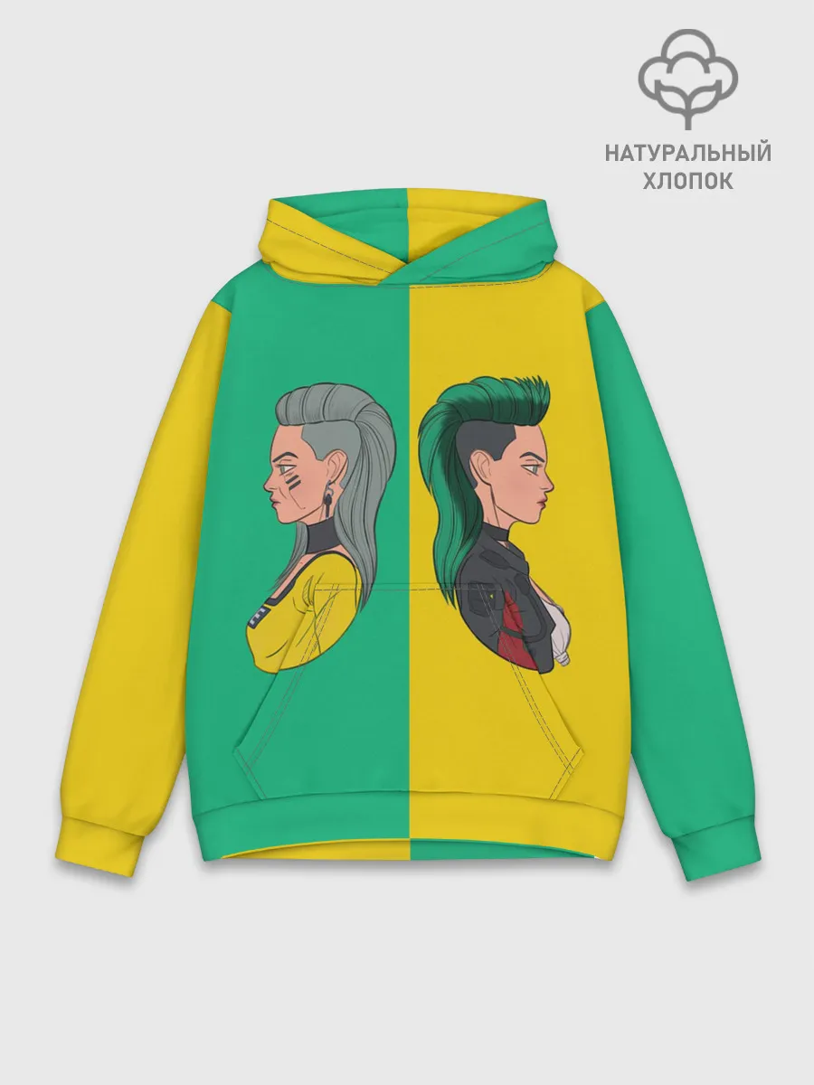 Худи мужской база хлопок / Бестия