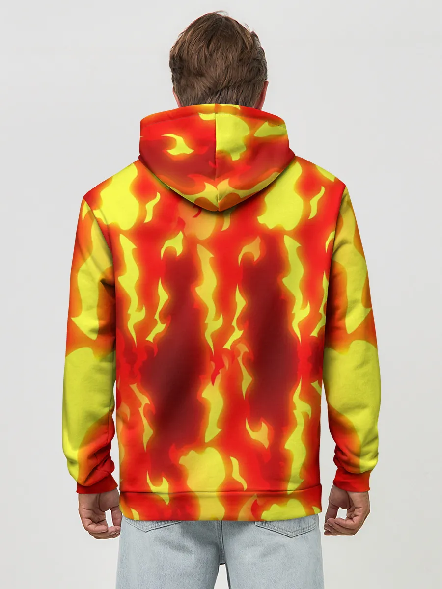 Худи мужской база хлопок / Ты горишь как огонь