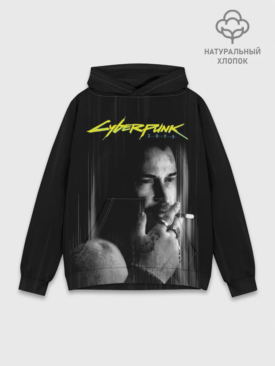 Худи мужской база хлопок / Cyberpunk 2077 | Джонни
