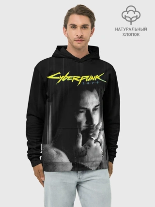 Худи мужской база хлопок / Cyberpunk 2077 | Джонни