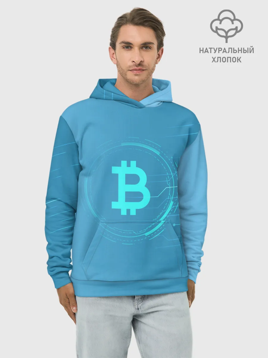 Худи мужской база хлопок / Bitcoin