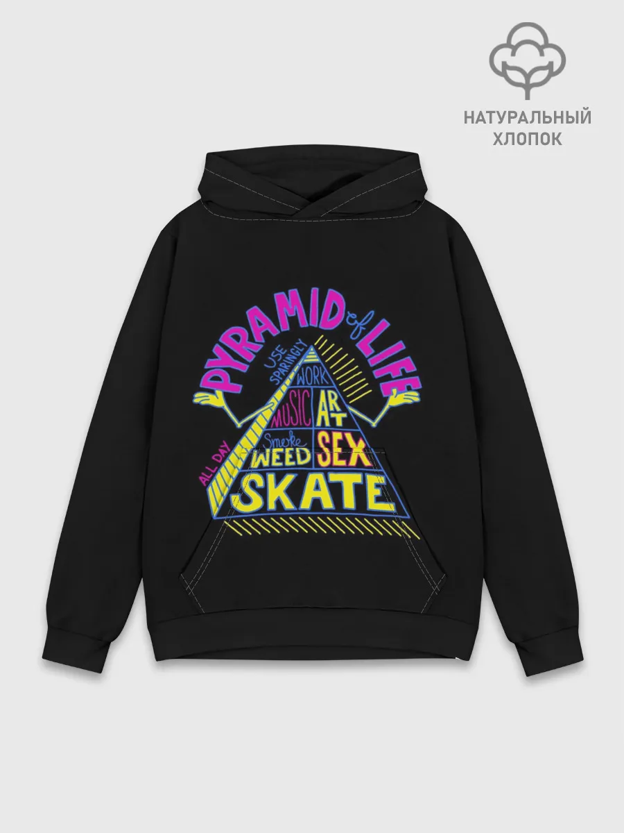 Худи мужской база хлопок / Суть жизни