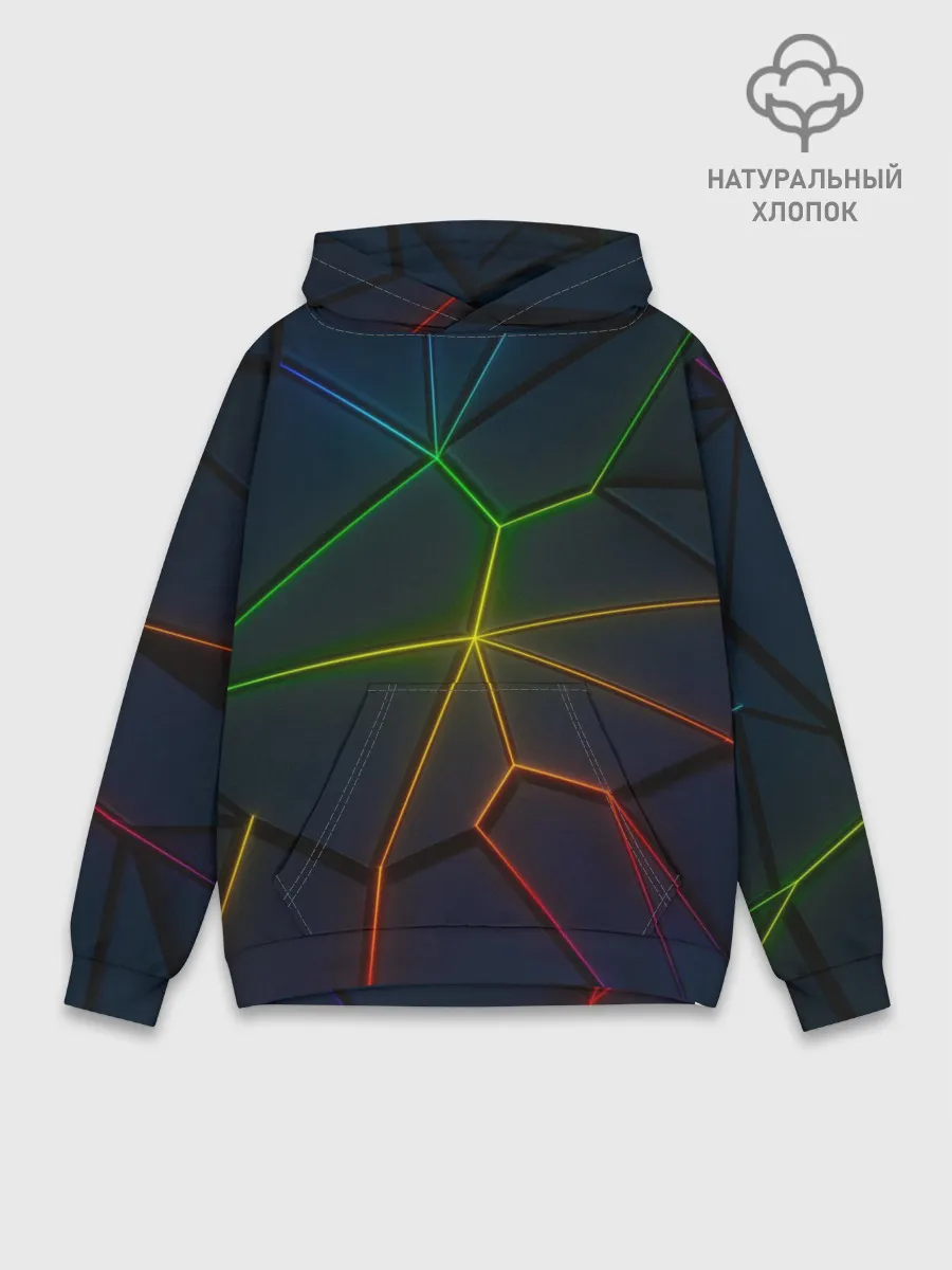 Худи мужской база хлопок / НЕОНОВЫЕ ПЛИТЫ | 3D ПЛИТЫ