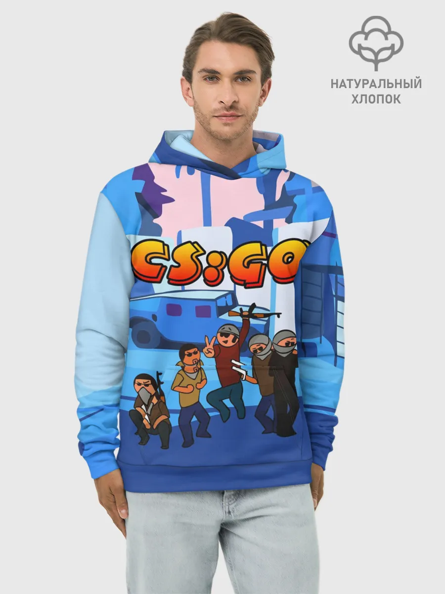Худи мужской база хлопок / CS GO МУЛЬТФИЛЬМ