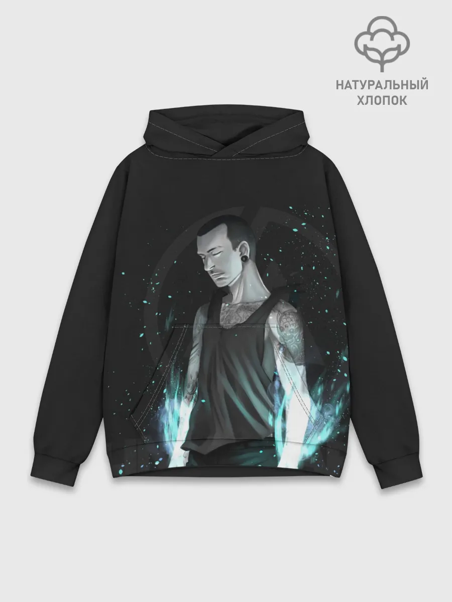 Худи мужской база хлопок / Честер Линкин Парк