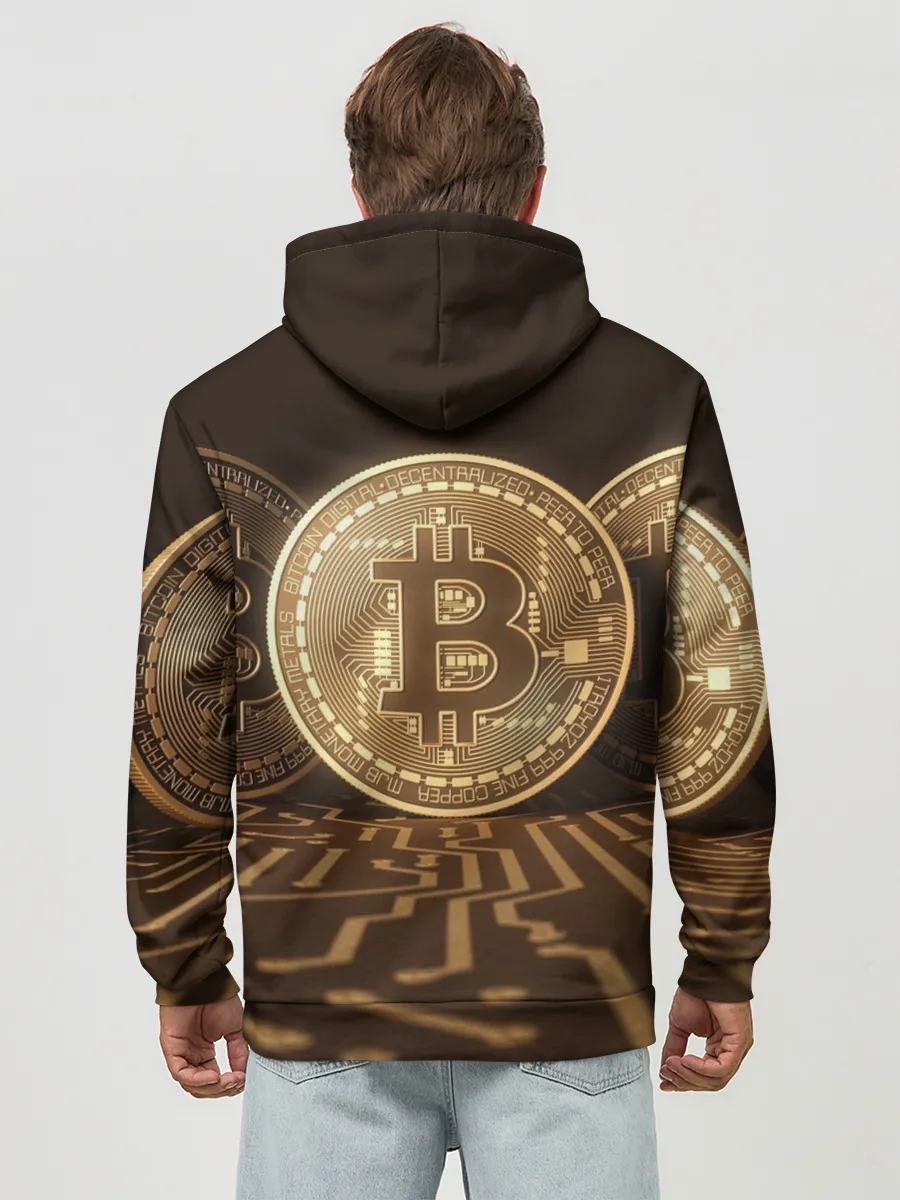 Худи мужской база хлопок / Биткоин
