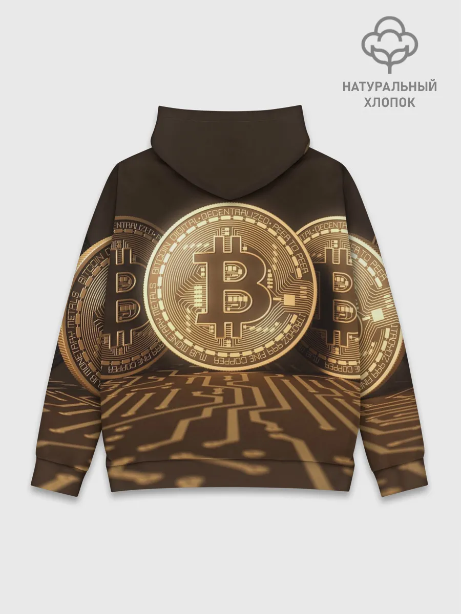 Худи мужской база хлопок / Биткоин
