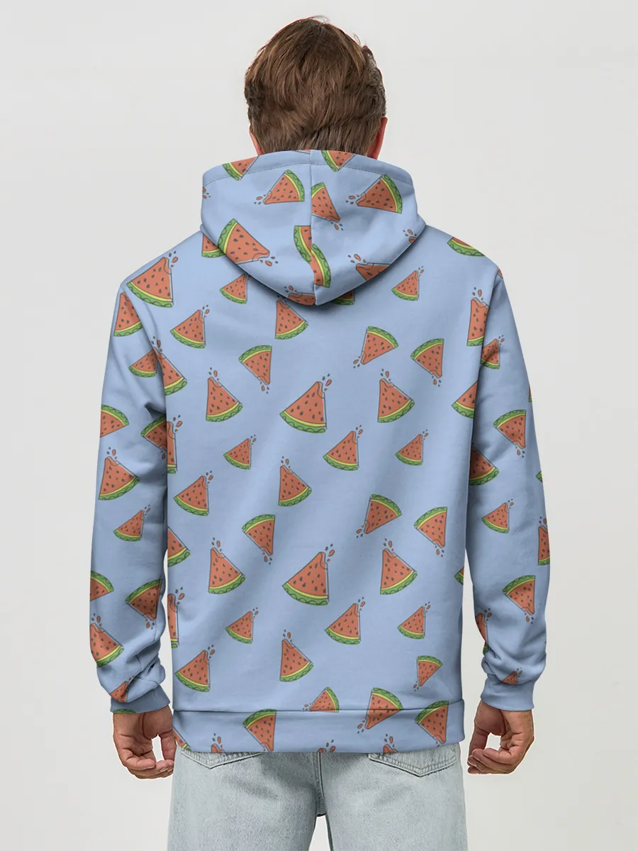Худи мужской база хлопок / Кусочки арбуза